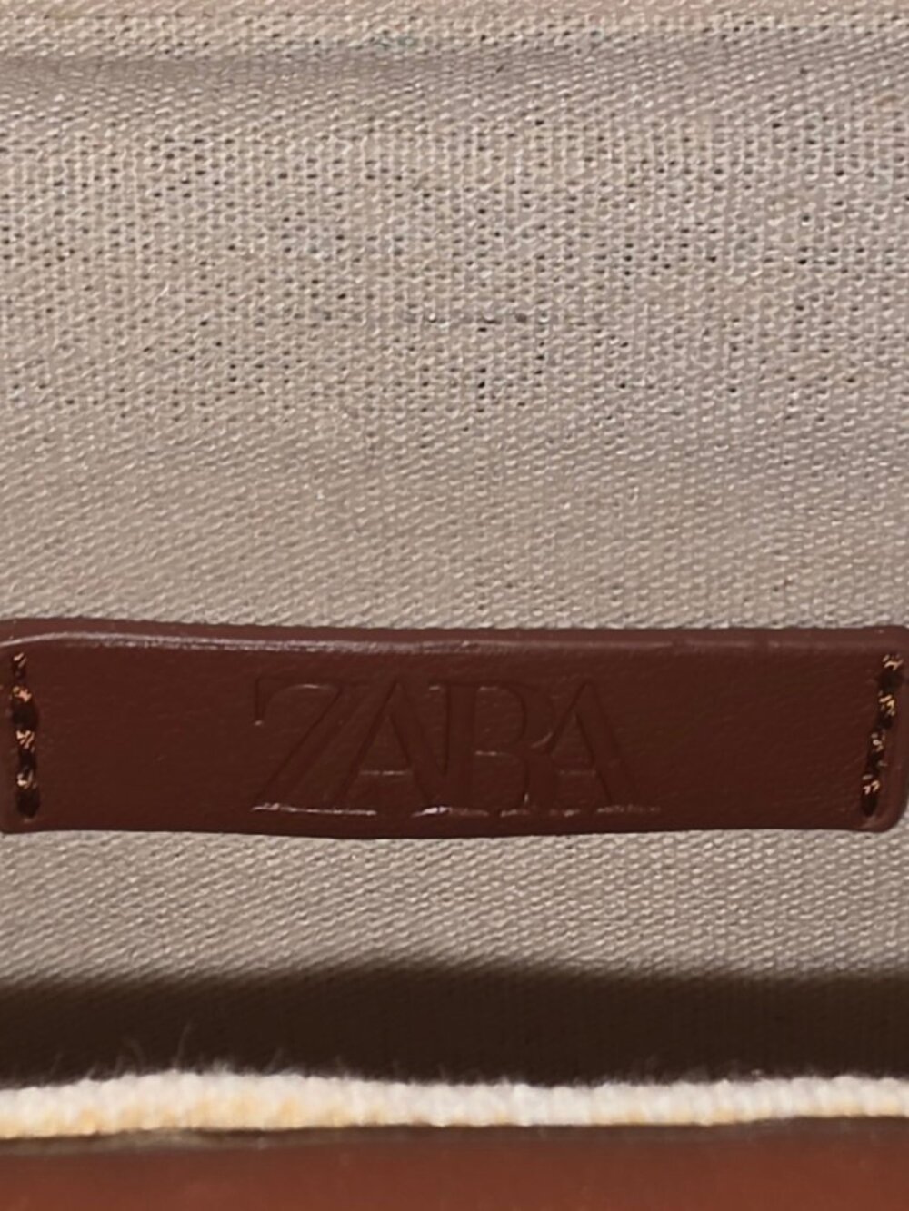ZARA Wicker Crossbody Mini Basket Bag Straw Purse Brown Faux Leather Gold Clasp - Picture 6 of 7